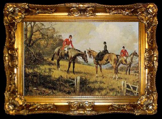 framed  unknow artist Classical hunting fox, Equestrian and Beautiful Horses, 116., ta009-2